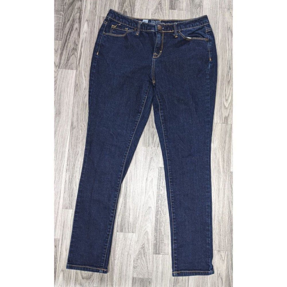 (3/$35) Mossimo Womens Size 6 Short Pockets Curvy Skinny Denim Blue Jeans